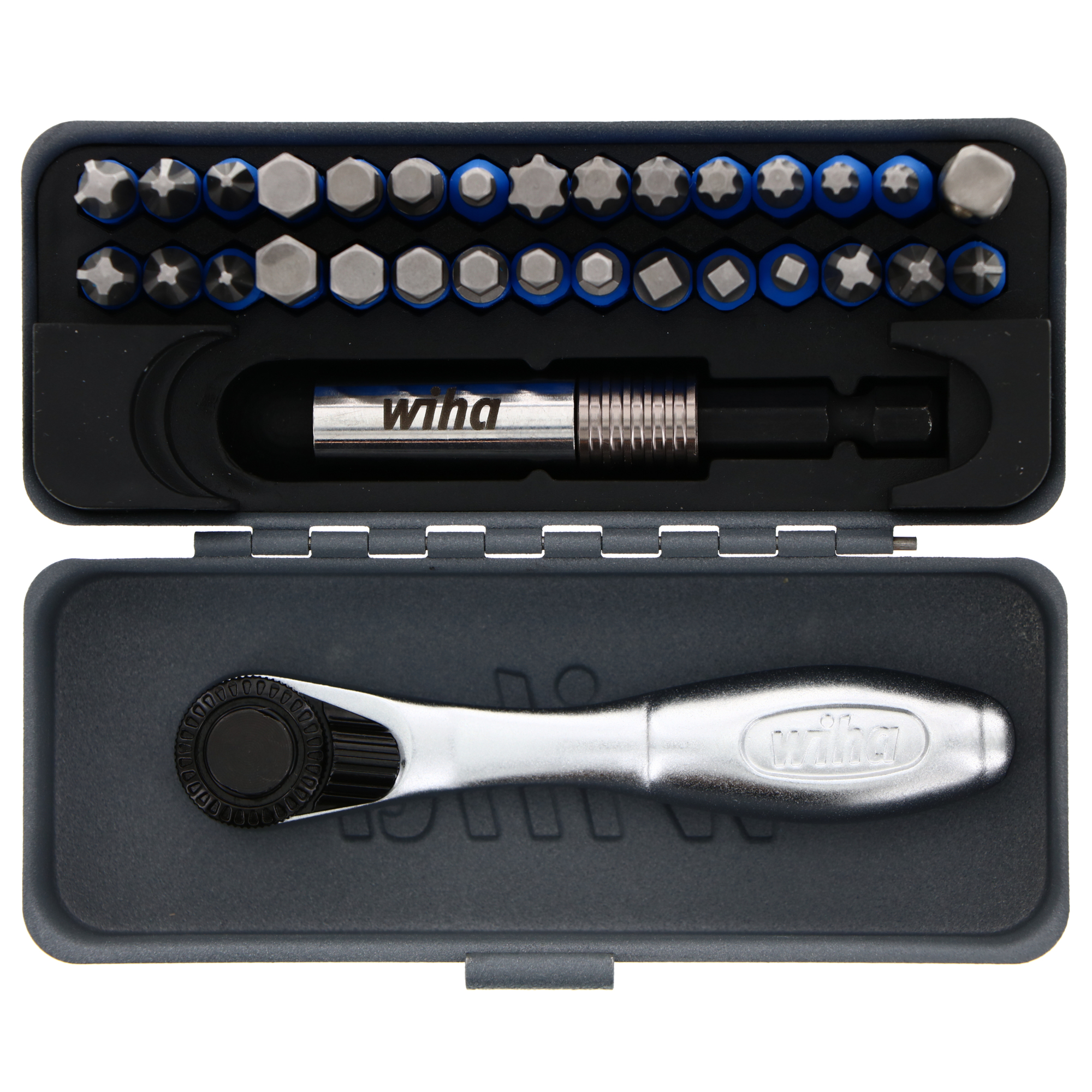 Wiha, 32PC Impact Bit Set w/Mini Ratchet, Drive Type Combination, Model# 76889